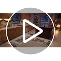 Tinideya 2Pcs Wooden Tree Christmas Kitchen Mats – Snowflake Snow Sleigh Runner Rugs (Variation: Wooden Tree)