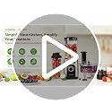 KOIOS 4-in-1 Blender Food Processor Combo Max 1000W - Silver Gray