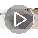 72 x 48 Inch Grey Bathroom Rug Mat - Thick Absorbent Chenille Non-Slip Bath Floor