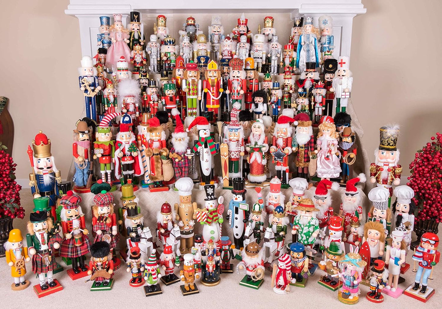 Chef Santa 15-Inch Wooden Nutcracker - Festive Christmas Décor for Shelves & Tables