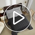 L'AGRATY King Size Weighted Blanket 20lbs 88x104 Grey Cooling Microfiber