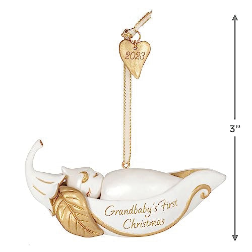 Hallmark Keepsake First Christmas Ornament 2023 - Grandbaby's Pea In Pod Porcelain