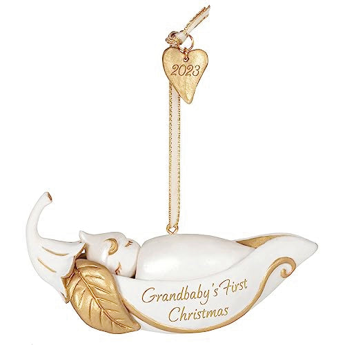 Hallmark Keepsake First Christmas Ornament 2023 - Grandbaby's Pea In Pod Porcelain