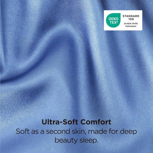 Bedsure Satin Pillowcase - Sky Blue Silky Pillowcases for Hair & Skin | 2 Pack, 20x30 Inches, Envelope Closure