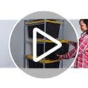 1 Pack Steel Tote Rack for 27 Gallon Bins - Silver, 5-Tier Storage Organizer