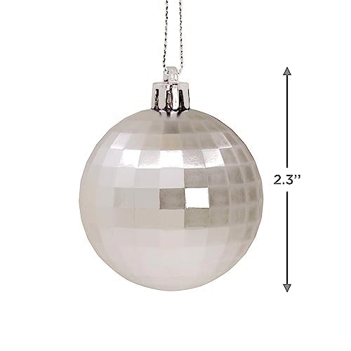 Hallmark 24-Pack Silver Christmas Ornaments Ball Set