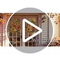 24 Inch Fall Wreath for Front Door with Sunflowers & Maple Leaves