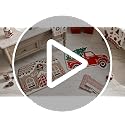 Tinideya Christmas Truck Bath Mat - Water Absorbing Flocked Shower Rug with Non-Slip Backing