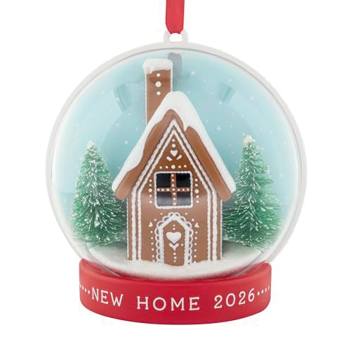 Hallmark Gingerbread 2026 Gingerbread House Snow Globe Ornament - New Home Year-Dated