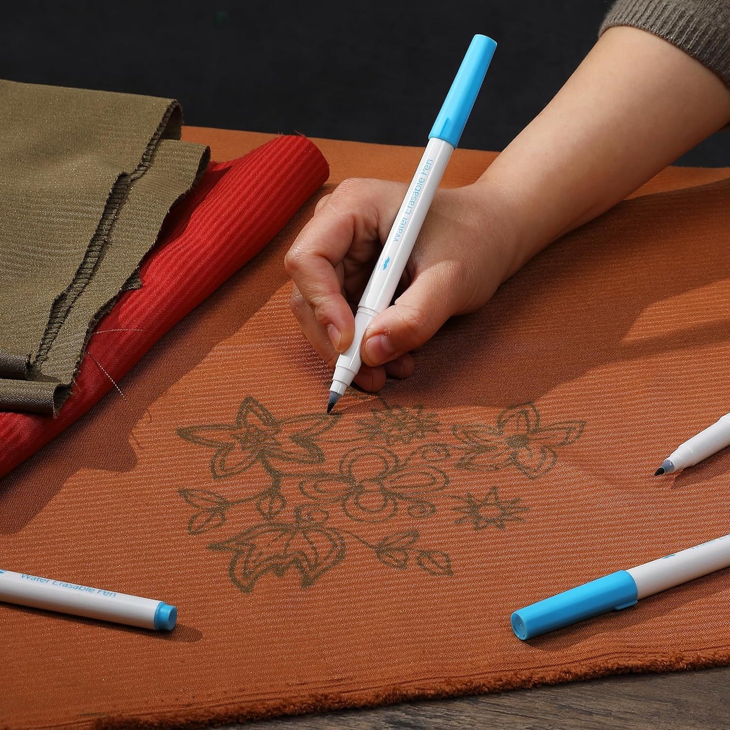 Mr. Pen Fabric Markers - Erasable & Water Soluble, 5 Pack in Blue | Perfect for Sewing Projects