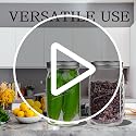 Galssmagic Clear 32 oz Wide Mouth Mason Jars with Airtight Lids - 12 Pack