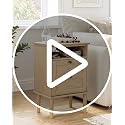 Walnut Nightstand with Drawer & Open Shelf - Modern Boho Bedside Table