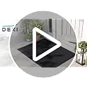 Heavy Duty Rubber Door Mat Outside Entrance 24x36 Black Cone Nubs - Waterproof & Non-Slip