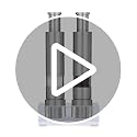 Grind Gourmet 316 Stainless Steel Salt & Pepper Grinder Set Refillable Modern Pump & Grind
