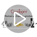 Cambom Rotary Cheese Grater Hand Crank with 5 Blades - Black