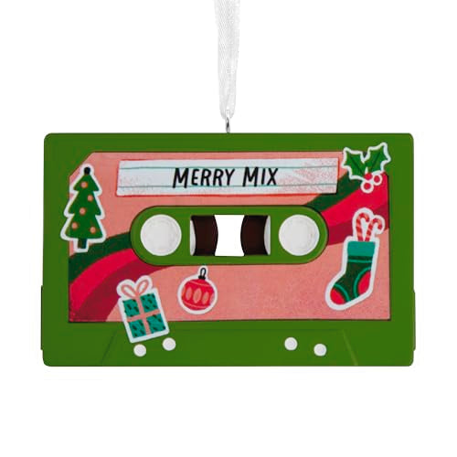 Merry Mixtape Hallmark Christmas Ornament - Retro Cassette Tape Keepsake