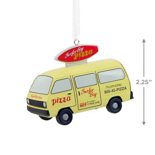 Hallmark Netflix Stranger Things Surfer Boy Pizza Van Resin Christmas Ornament