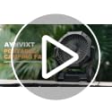 Rechargeable Camping Fan with LED Light & 20000mAh Power Bank - Blue