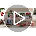 OTOSTAR Pink 20x20 Inch Christmas Pillow Cover - Tree & Snowflake Holiday Cushion Case