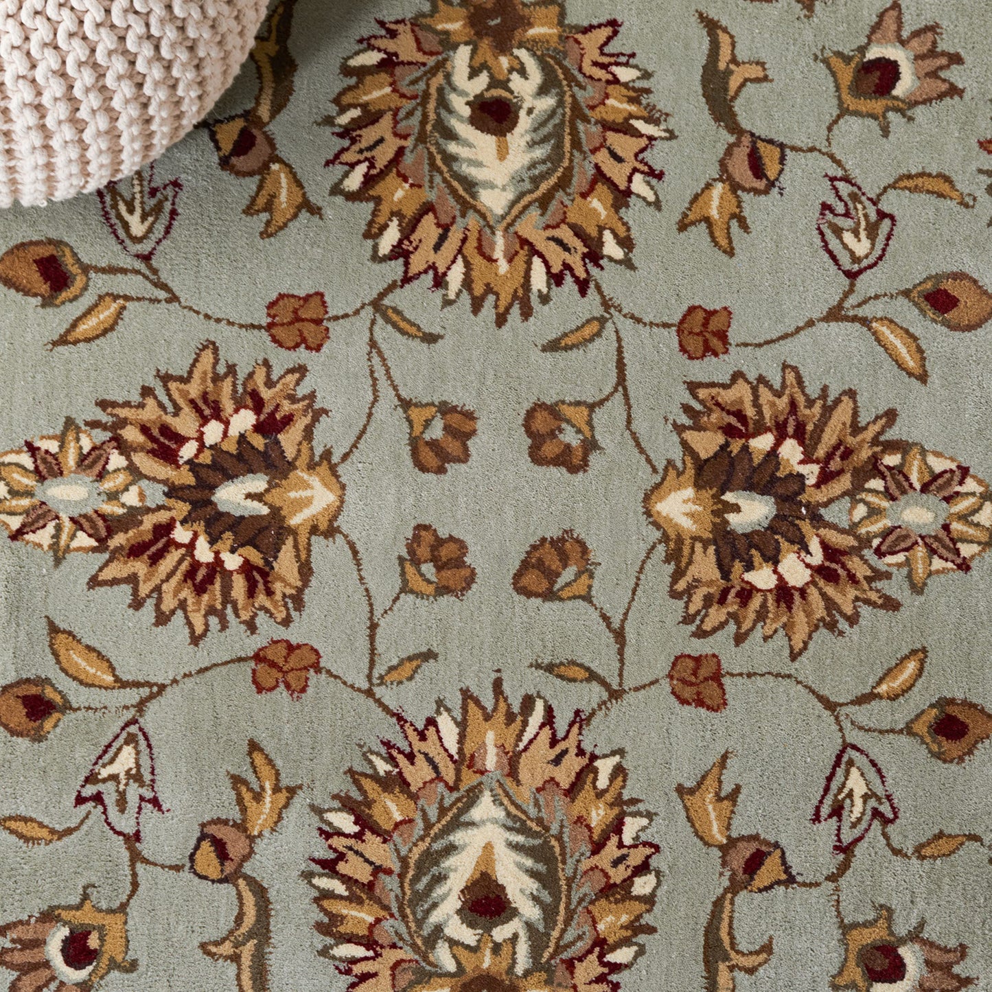 SAFAVIEH Total Performance Collection Accent Rug - 3' x 5', Light Blue & Ivory, Hand-Hooked Oriental, Non-Shedding & Easy Care, Ideal for High Traffic Areas in Entryway, Living Room, Bedroom (TLP416B)