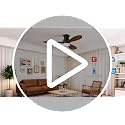 42-Inch Wood Flush Mount Ceiling Fan with Lights Remote Control - White & Light Wood
