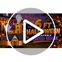6 FT Halloween Inflatable Haunted House with 2 Cute Ghosts