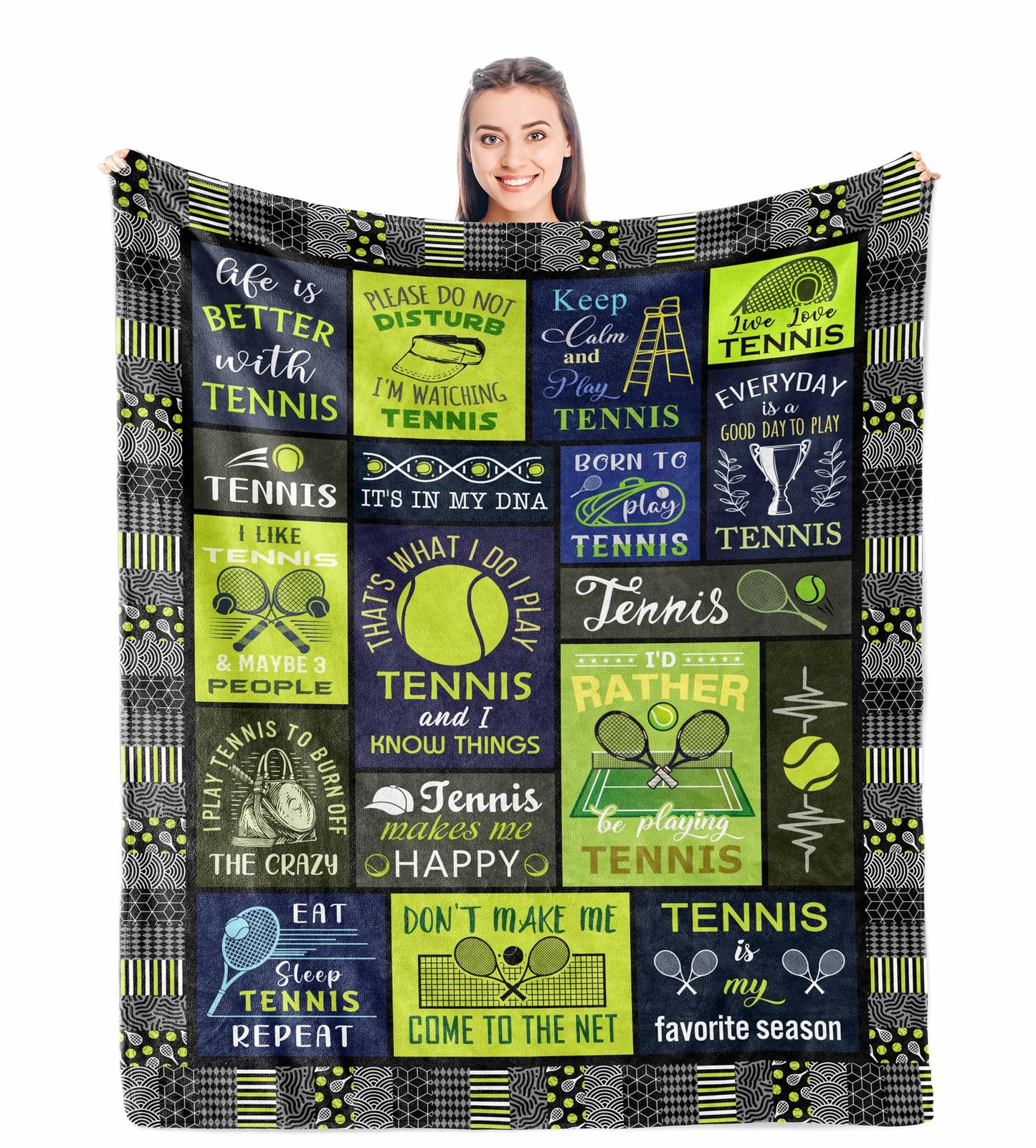 Tennis Gifts, Best Tennis Gifts for Men/Boys, Unique Valentine Tennis Gifts Women/Girls, Funny Tennis Gift Ideas, Gifts for Tennis Players/Lover, Tennis Themed Gifts, Tennis Coach Blanket 50'' x 60''