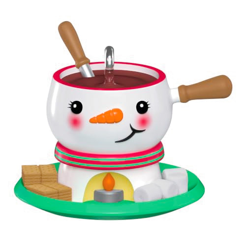 Hallmark Keepsake Mini Christmas Ornament Festive Fondue 2026 Snowman Holiday Decor