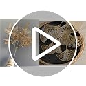 PASYOU Gold Boston Grass Faux Plants - 30 Inch 2 Bunches for Indoor Outdoor Decor