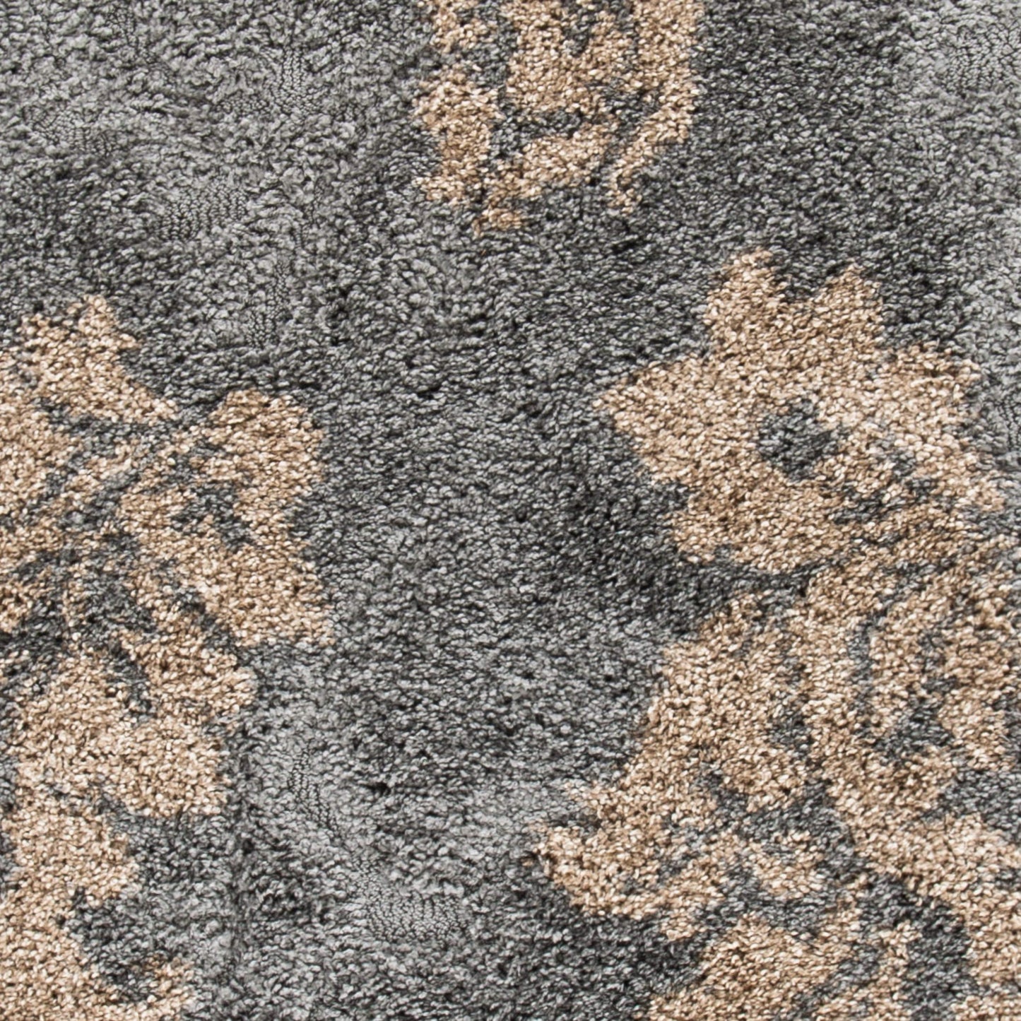 SAFAVIEH Florida Shag Collection Runner Rug - 2'3" x 7', Grey & Beige, Floral Design, Non-Shedding & Easy Care, 1.2-inch Thick Ideal for High Traffic Areas in Living Room, Bedroom (SG458-8013)
