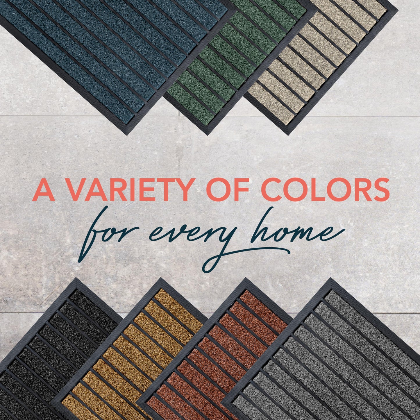 ubdyo Extra Durable Door Mat - Dirt Trapping Outdoor Welcome Mats - Non-Slip Outdoor Indoor Entrance - Low Profile Front Doormat (36" x 24", Bright Brown)