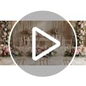 Disposable Plastic Plates Set - Clear & Gold Hammered Design for Parties