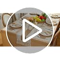 Gandeer 4 Sets Boho Table Runner & Placemats Set, White 12x72" - 4 Rectangular & 4 Round Placemats