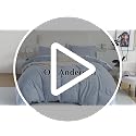 Queen Comforter Set - Blue Gingham Reversible Bedding 3 Pieces