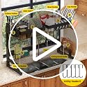 Over Sink Dish Drying Rack Expandable 24-35.5 Inch Large Counter Organizer