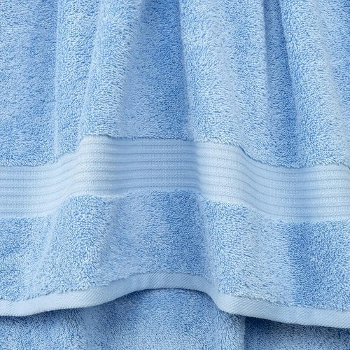 Cotton Paradise 100% Cotton Turkish Washcloth Set - Soft Absorbent 4-Piece Towels in Sky Blue