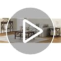 ChooChoo 24-Inch End Table with 2-Tier Storage Shelf - Espresso Variation
