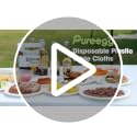 Pureegg Red 54 x 108 Inch Disposable Tablecloths - 10 Pack, Rectangle, Leakproof & Sturdy