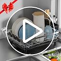 MOUKABAL Stainless Steel Dish Drying Rack for Kitchen Counter, Grey
