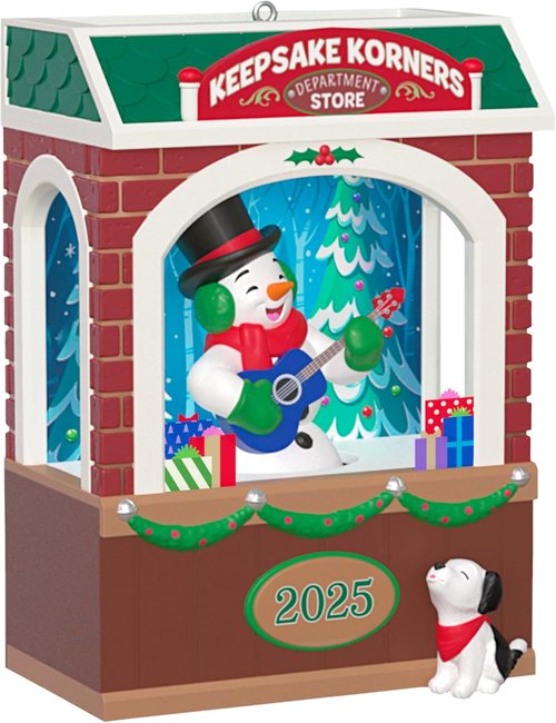 Hallmark Keepsake Christmas Ornament - Rockin' Window Shopping 2025 | Musical Snowman with Light & Motion