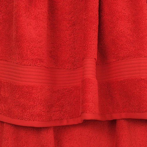 Cotton Paradise 6-Piece Towel Set - 100% Soft Absorbent Turkish Bath Towels | Red Color