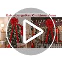 2 Pieces Extra Large Red Velvet Christmas Bows 70 x 19 Inches with Gold Glitter Edge - 6-Loop Decor