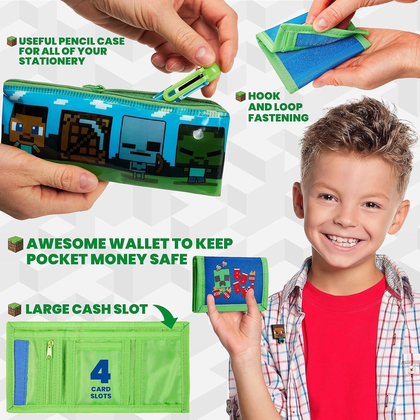 Minecraft Advent Calendar 2025 - 24 Fun Items for Boys & Girls | Keychains, Pens & Notebooks