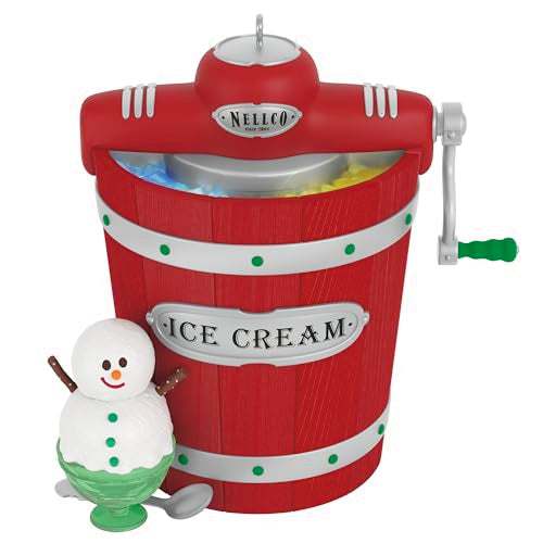 Hallmark Keepsake Nellco Ice Cream Maker Christmas Ornament with Lights & Music