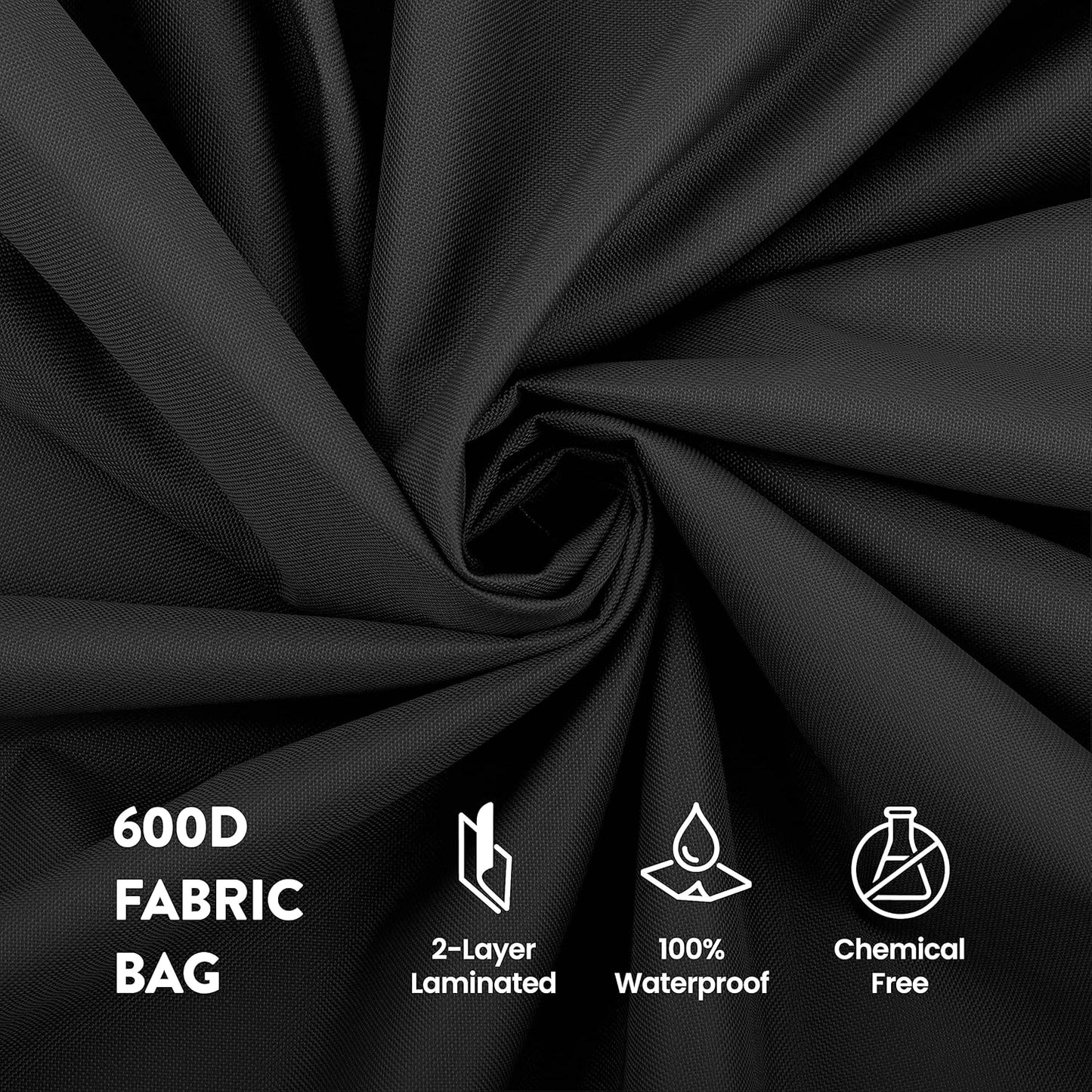 ZOBER Wreath Storage Bag - 36 Inch Capacity for 2 Wreaths | Durable 600D Oxford Fabric - Black