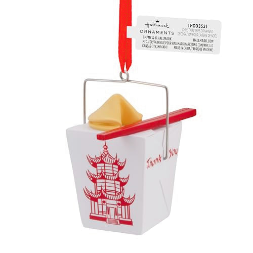 Hallmark Takeout Food Box Christmas Ornament - Foodie Holiday Decor