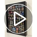 Large Pin Display Case Shadow Box with UV Protection - Black Finish, 19x14