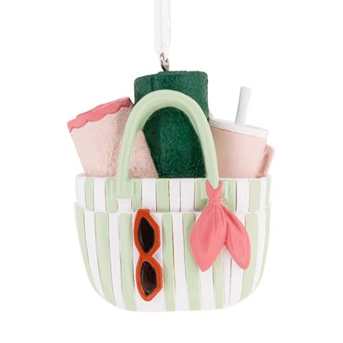 Hallmark Christmas Ornament - Beach Bag Design, Beach Gifts, Vacation Decor