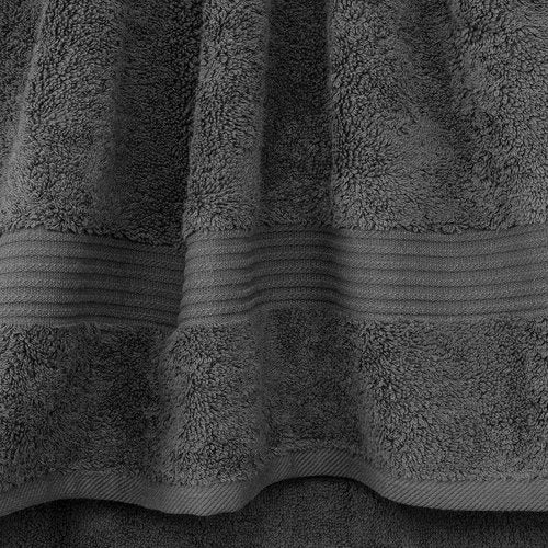 Cotton Paradise 100% Cotton Turkish Washcloth Set - Soft Absorbent 4-Piece Dark Gray Towels