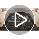 6x9 Vintage Floral Area Rug - Washable Faux Wool Living Room Carpet - Black